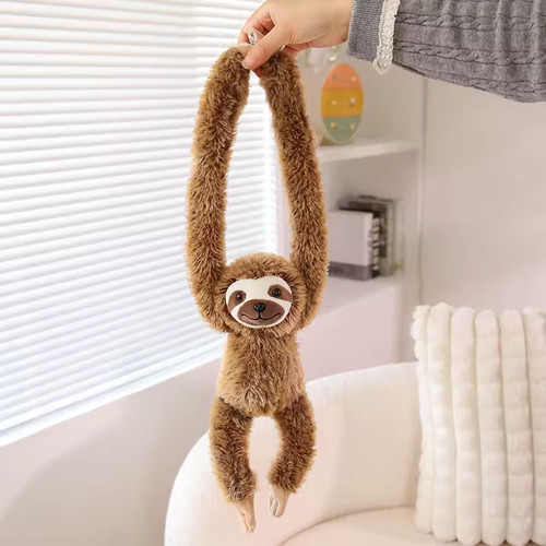 Brown sloth plush toy 30cm - brown,