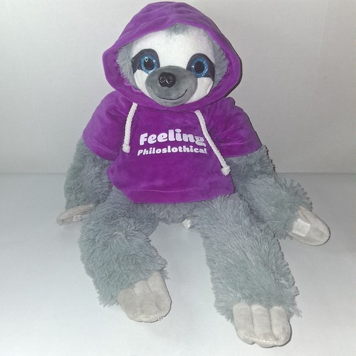 Plush sloth gray - &, purple